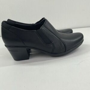 Collection by Clarks Loafer Women's 8.5 M Black Emslie Chelsea Leather